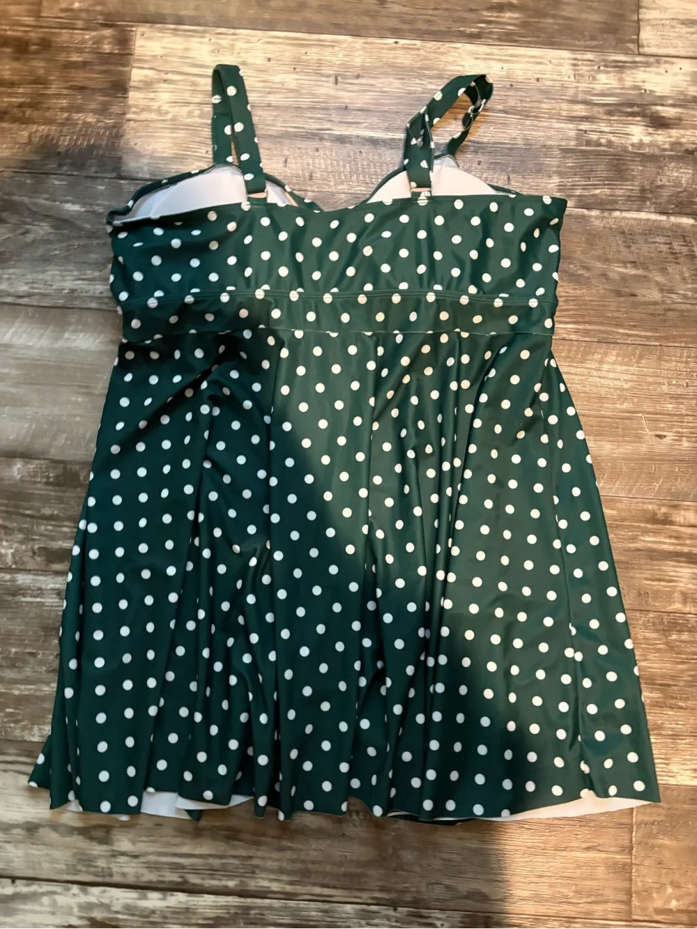 BloomChic Green & White Polka Dot Swimdress Size 22-24